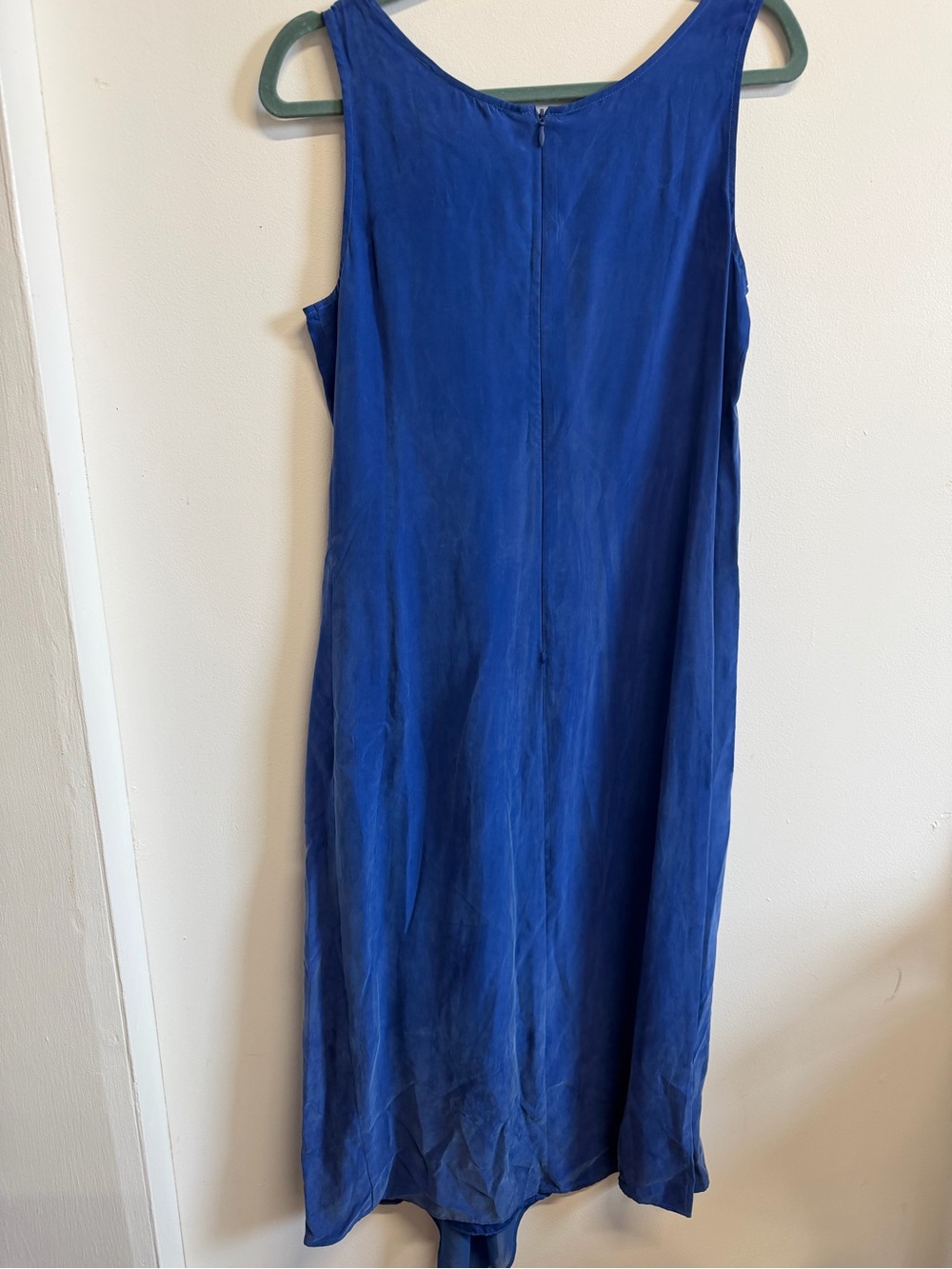 Samantha Pleet New with Tags Blue Silk Tie MIDI Dress Size 2 - Picture 3 of 7